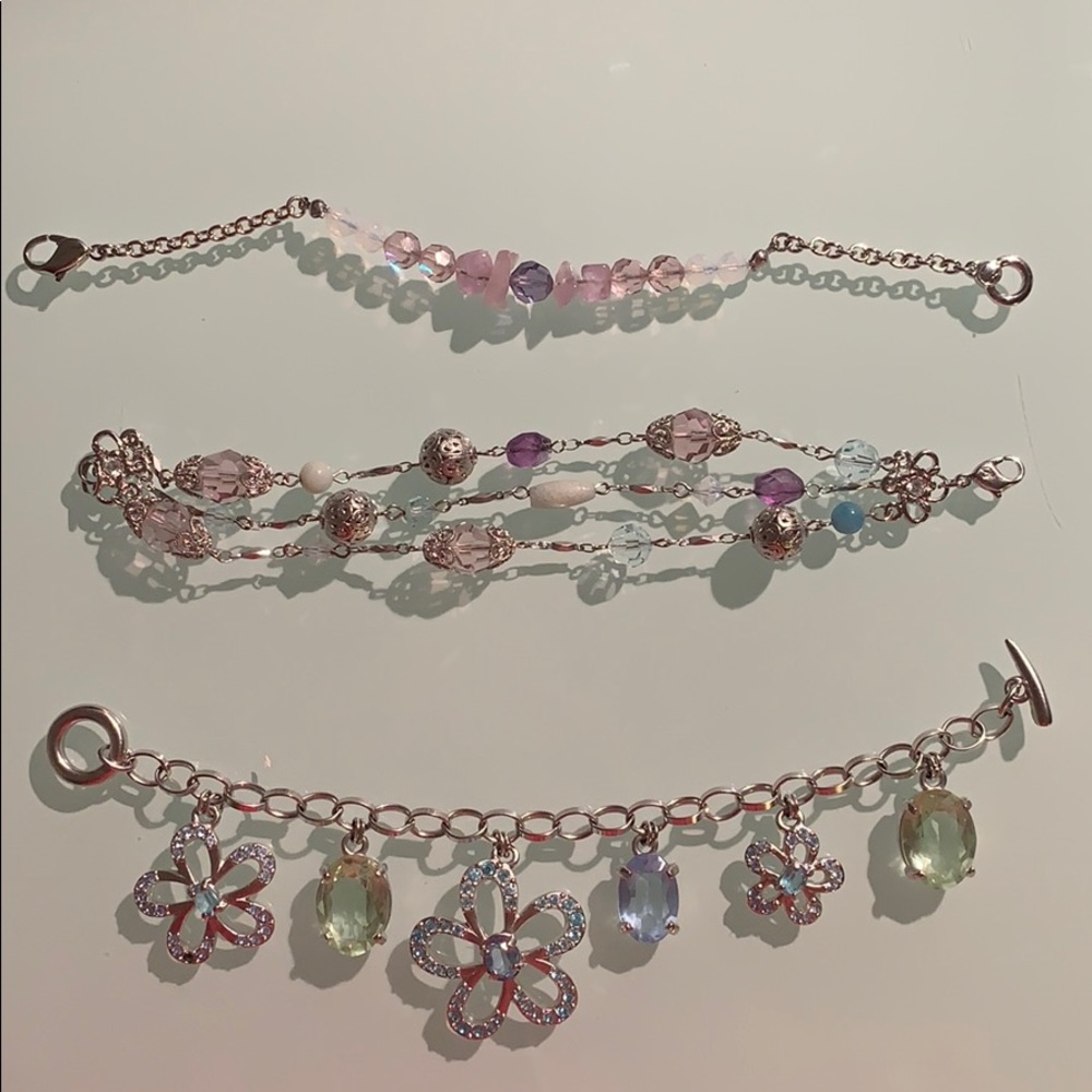 Three Crystal Swarovski Bracelets